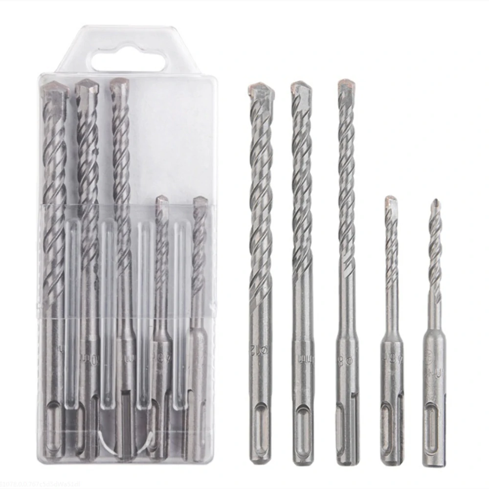 5pcs 6-12mm SDS Plus Masonry Drill Bits - Hammer Drill Set for Concrete - Image 2