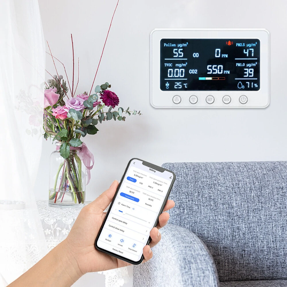 PT02 Plus 7-in-1 Smart Air Quality Monitor | WiFi CO2 PM2.5 Sensor - Image 3