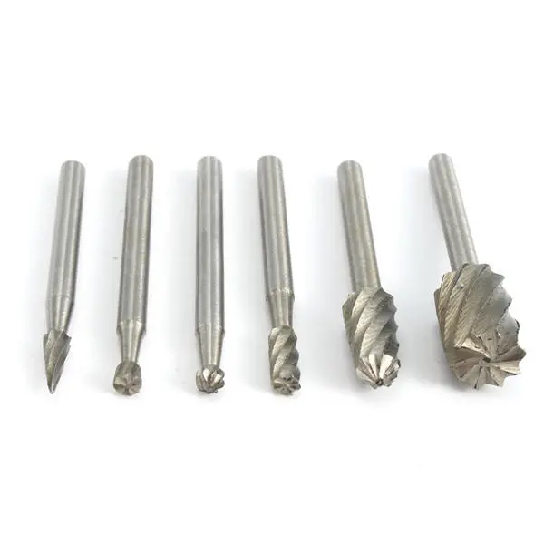 Doersupp 6Pcs 1/8 Inch Shank Rotary File Burr Set | Wood Carving Tools - Image 2