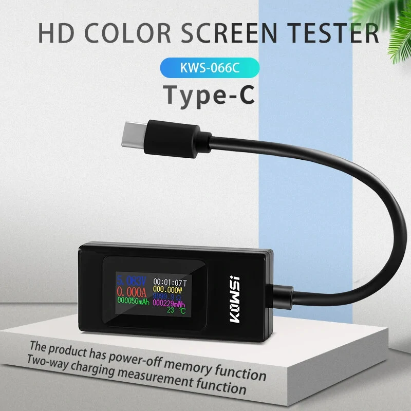 KWS-066C/KWS-065C USB-C Tester - 4-30V 6.5A Voltage Current Meter | Quick Charge ID - Image 2