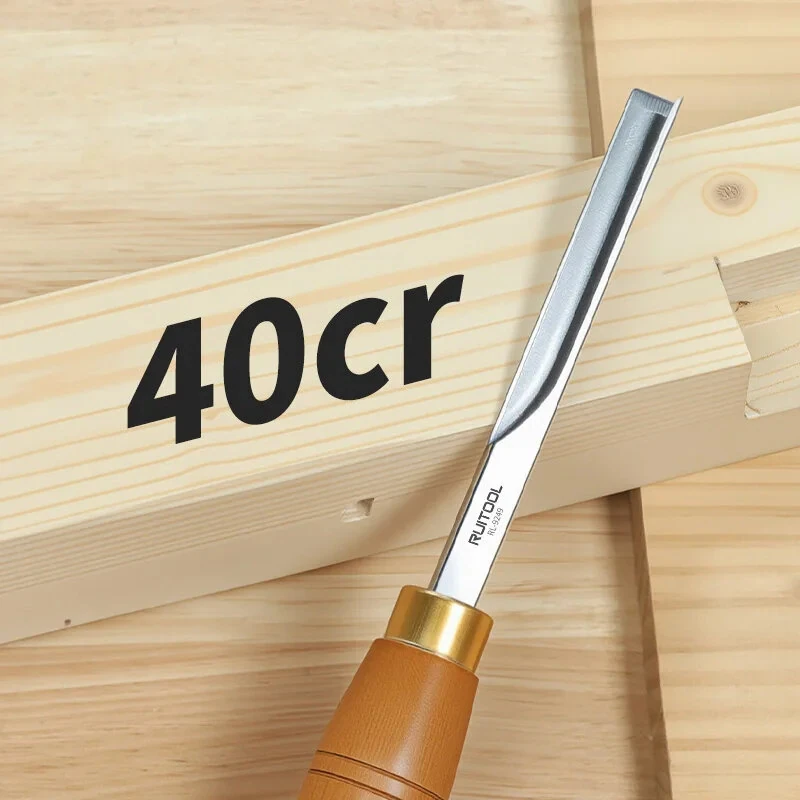 10 Inch Corner Chisel - 40Cr Alloy Steel Blade & Beech Handle | Mortise Tool - Image 5