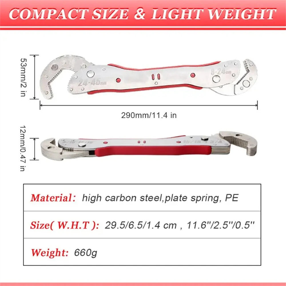 Magic Universal Wrench - Adjustable Dual Open Steel Pliers | Ergonomic Grip - Image 4