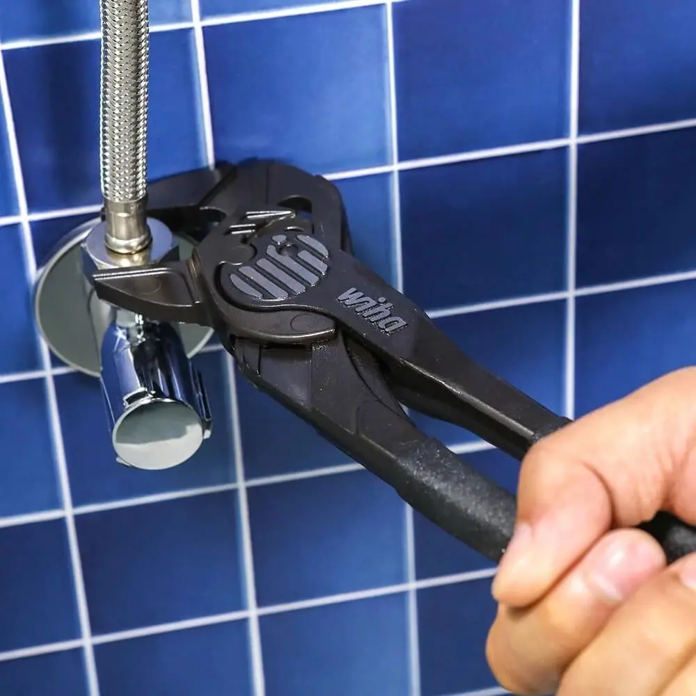 Wiha 10-Inch Plier Wrench | High Carbon Steel | Quick-Adjust Spanner & Bending Tool - Image 3