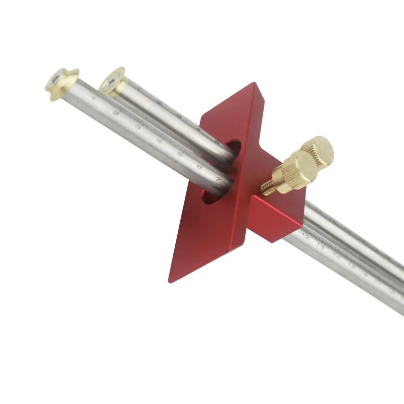 Stainless Steel Woodworking Marking Gauge | Double Head Mortise Gauge & Scriber Ruler - Image 4