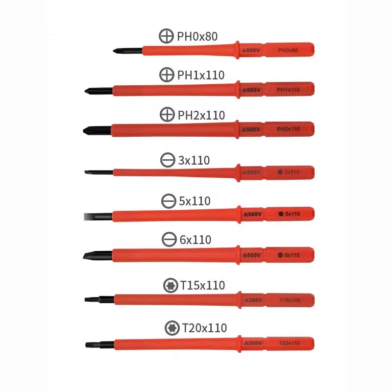 Klein Tools 10-in-1 Insulated Screwdriver Set | Anti-Electric Red Handles - Image 4