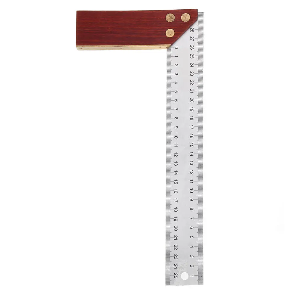 Mytec 250mm Stainless Steel Angle Ruler - 90 Degree Square Protractor & Marking Gauge - Image 2
