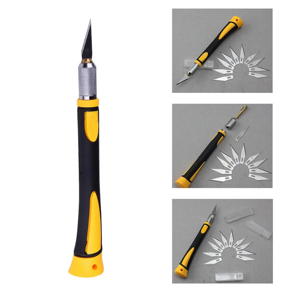 Wood Carving Tool with 5 Blades - Sharp Non-Slip Handle for Craft & Sculpture - Image 3