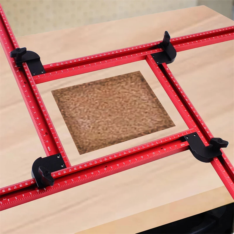 Adjustable Aluminum Router Jig Frame - 53cm Square Template Guide for Woodworking - Image 4