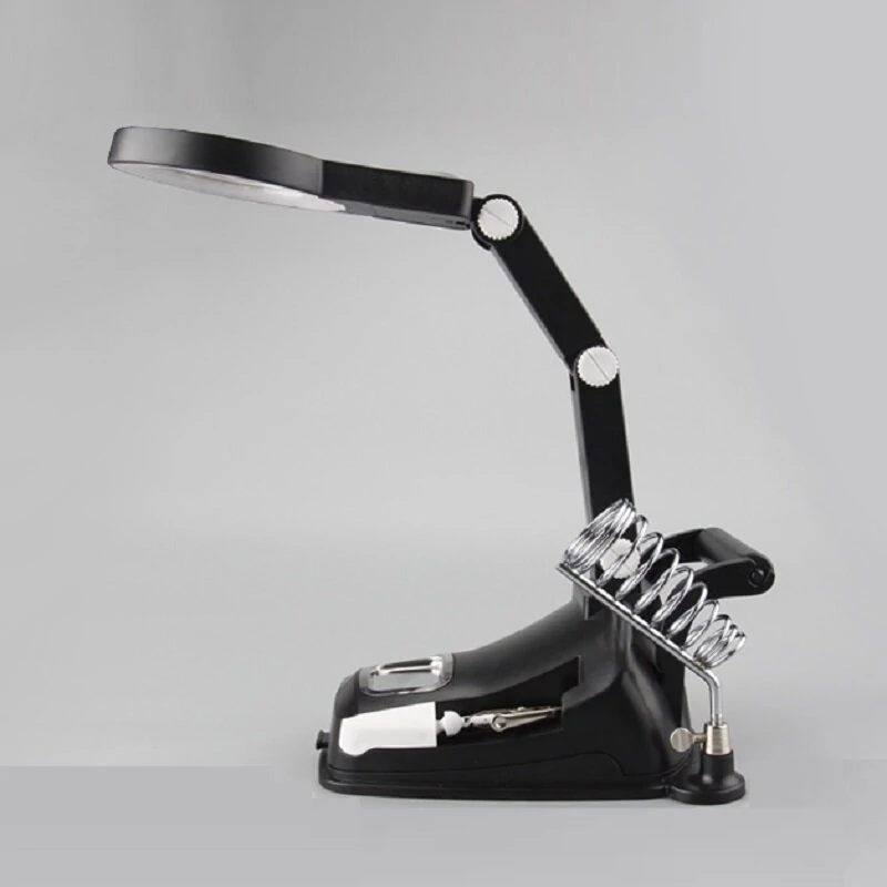 360 Degree Rotating Desktop Magnifier with LED Light - HD Magnifying Glass for Repair & Reading - Image 4