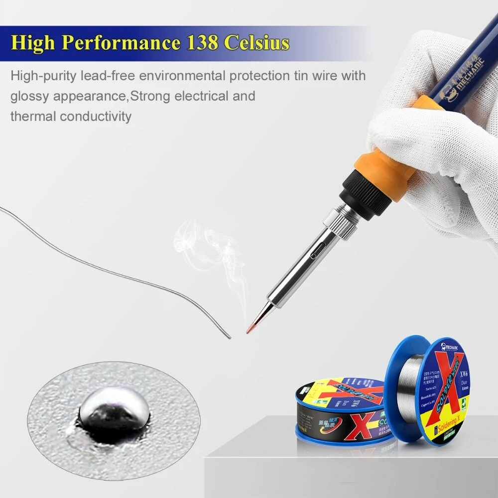 MECHANIC 50g 0.6mm Rosin Core Lead-Free Solder Wire | Sn42/Bi58 Low Melt - Image 2
