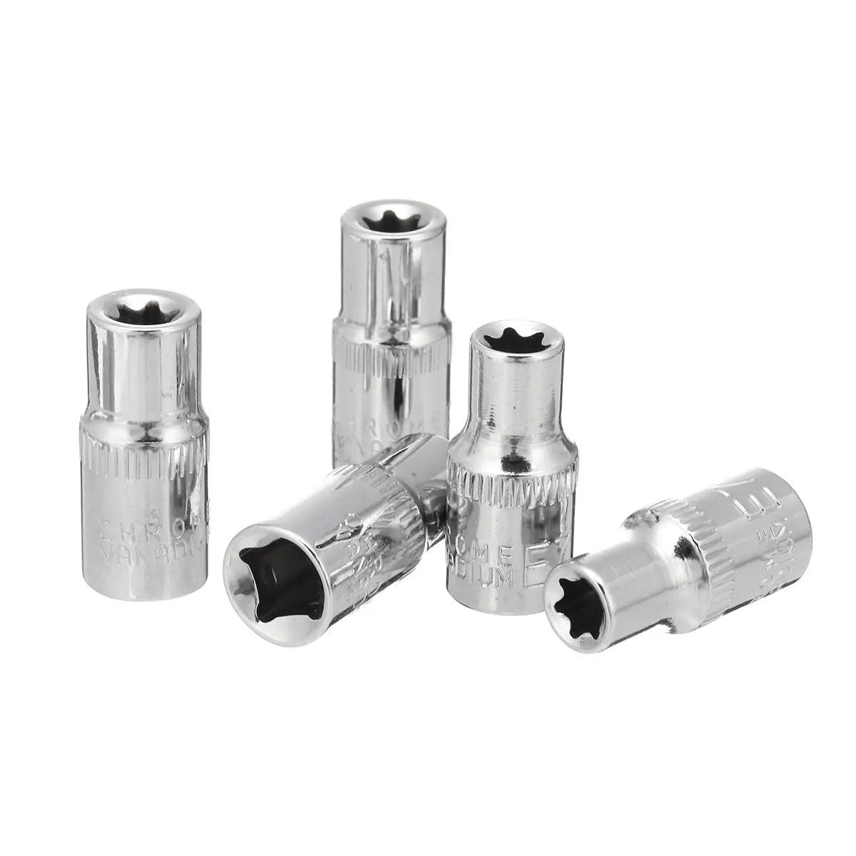 5PCS 1/4 Inch Drive E-Type Socket Wrench Kit | E4-E8 Sleeve Set for Auto Repair - Image 3