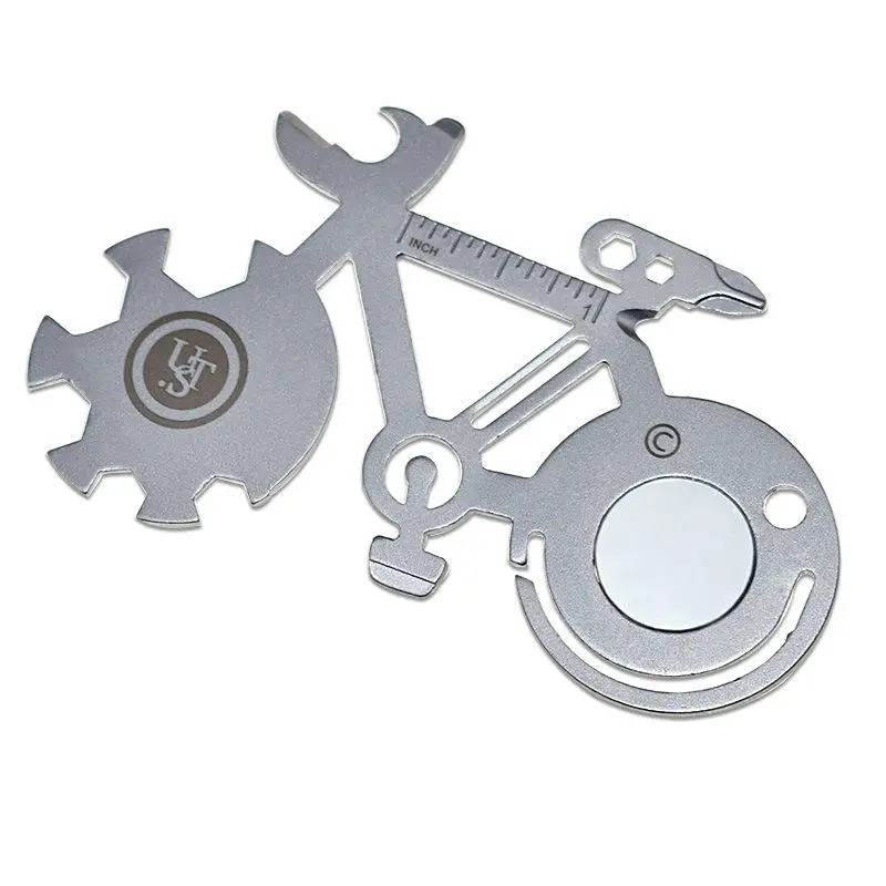Multifunctional Stainless Steel EDC Tool Card | 18-in-1 Bicycle Wrench & Bottle Opener - Image 4