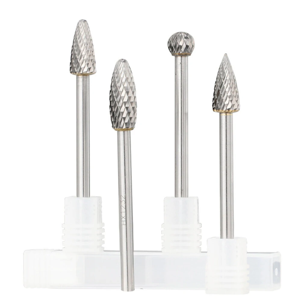 Tungsten Carbide Rotary Burr File - 6mm Shank Double Cut Fine Teeth for Metal - Image 2