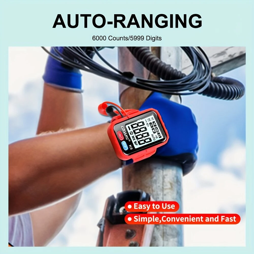 Mini Digital Multimeter | 6000 Counts Auto-Ranging | 300V AC/DC Wearable Volt Meter - Image 4