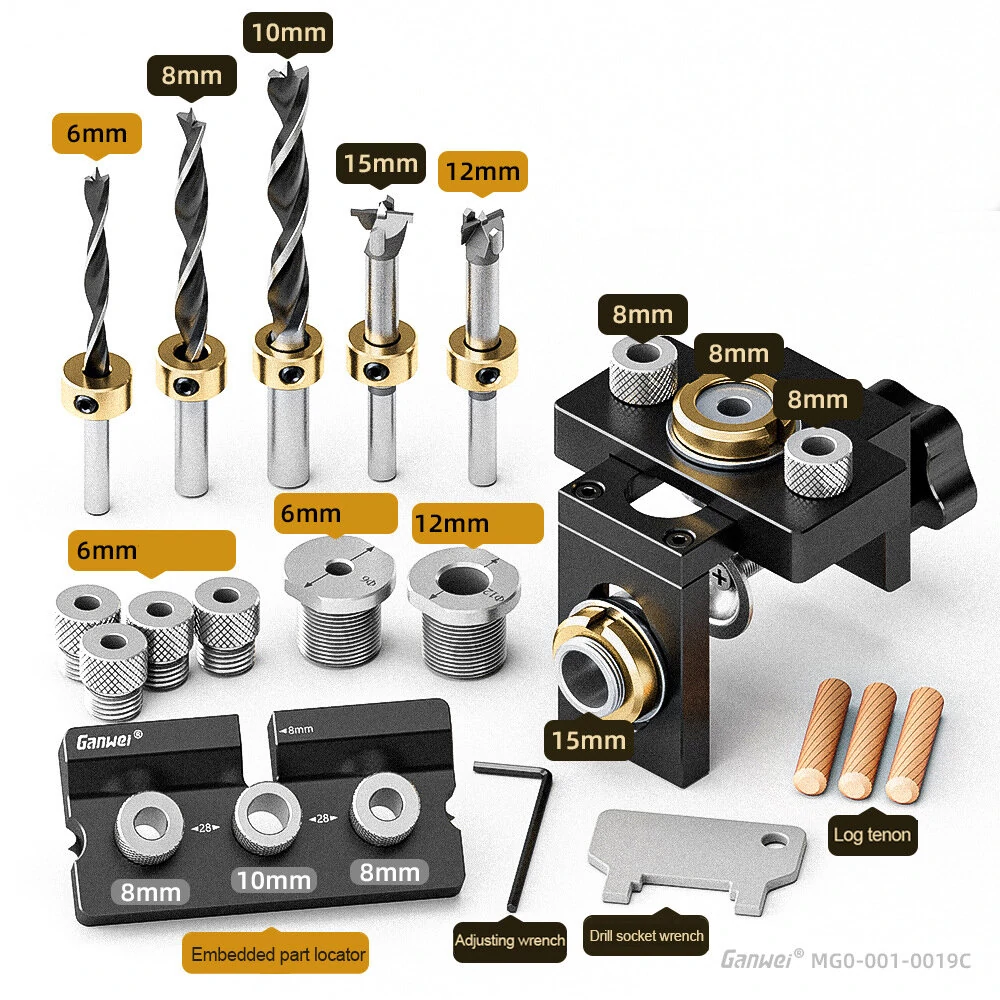 Ganwei 3-in-1 Punch Locator | Aluminum Alloy Woodworking Tool - 0-52mm Range - Image 4