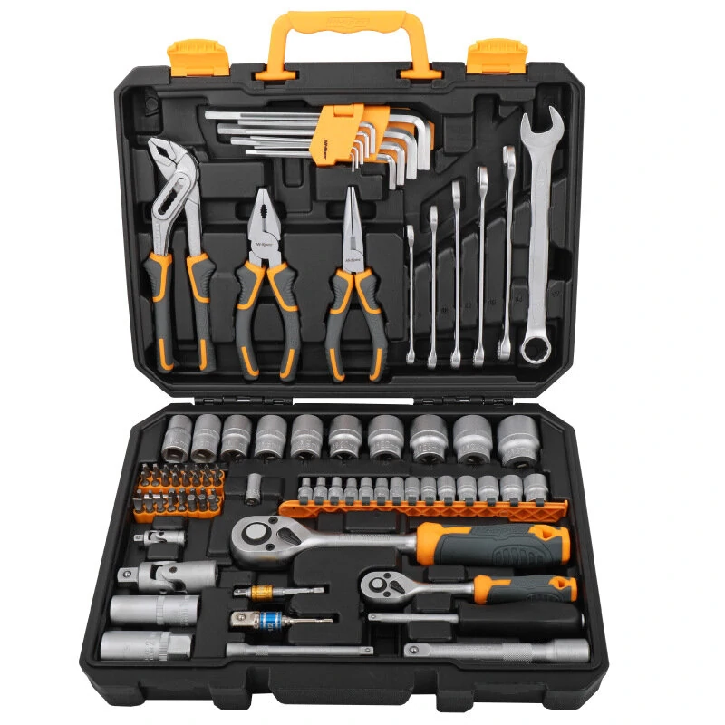 Hi-Spec 89pc Professional Mechanic Tool Set | 1/2 & 1/4 Socket Wrench Kit with Toolbox - Image 2