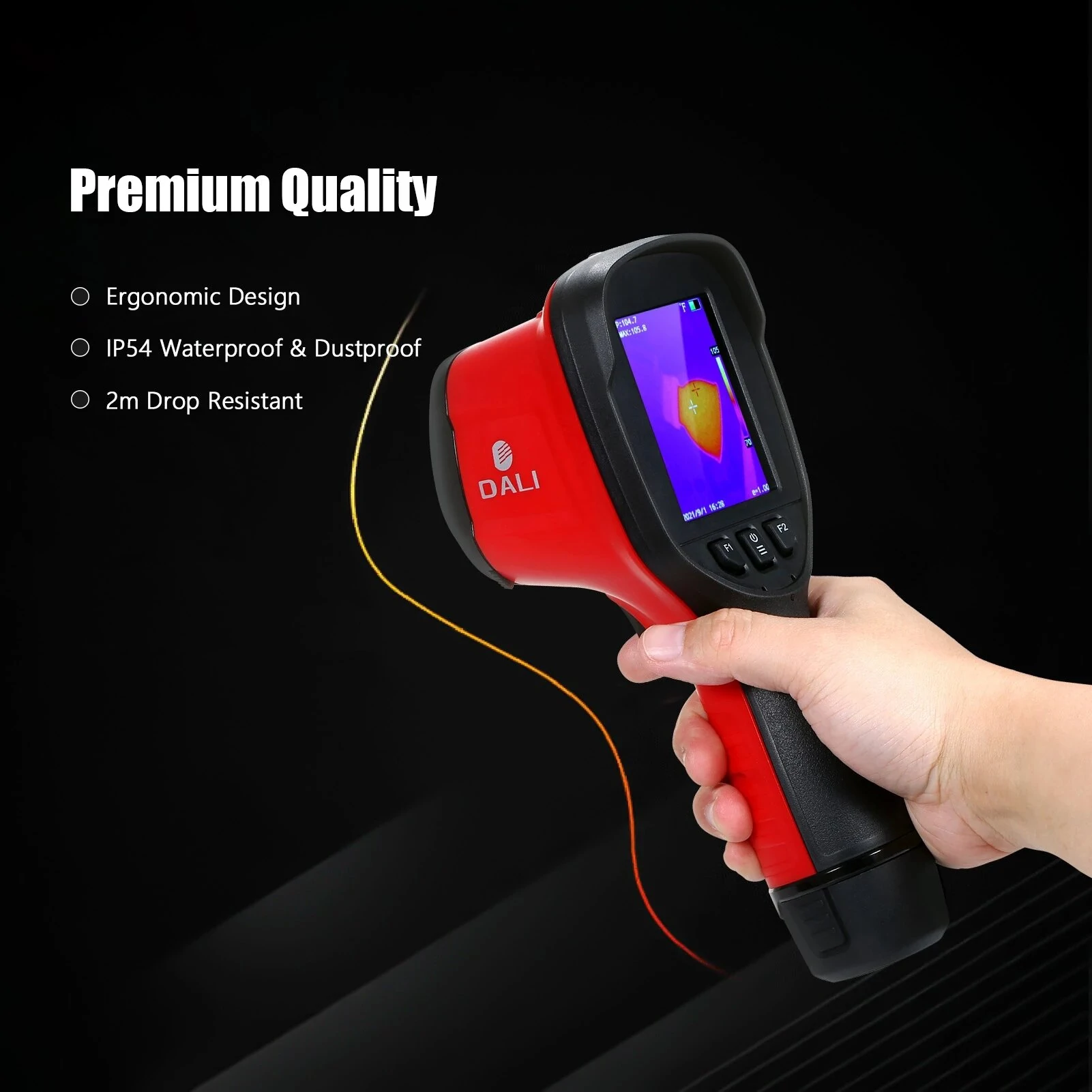 DALI T1 Thermal Imaging Camera | 160x120 IR 3.2 LCD | Rechargeable Infrared Thermometer - Image 2