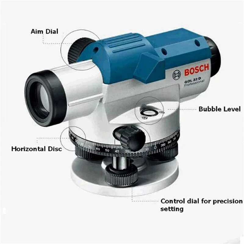 GOL32D Optical Level | 32x Magnification, 120m Range | IP54 Dust & Splash Resistant - Image 3