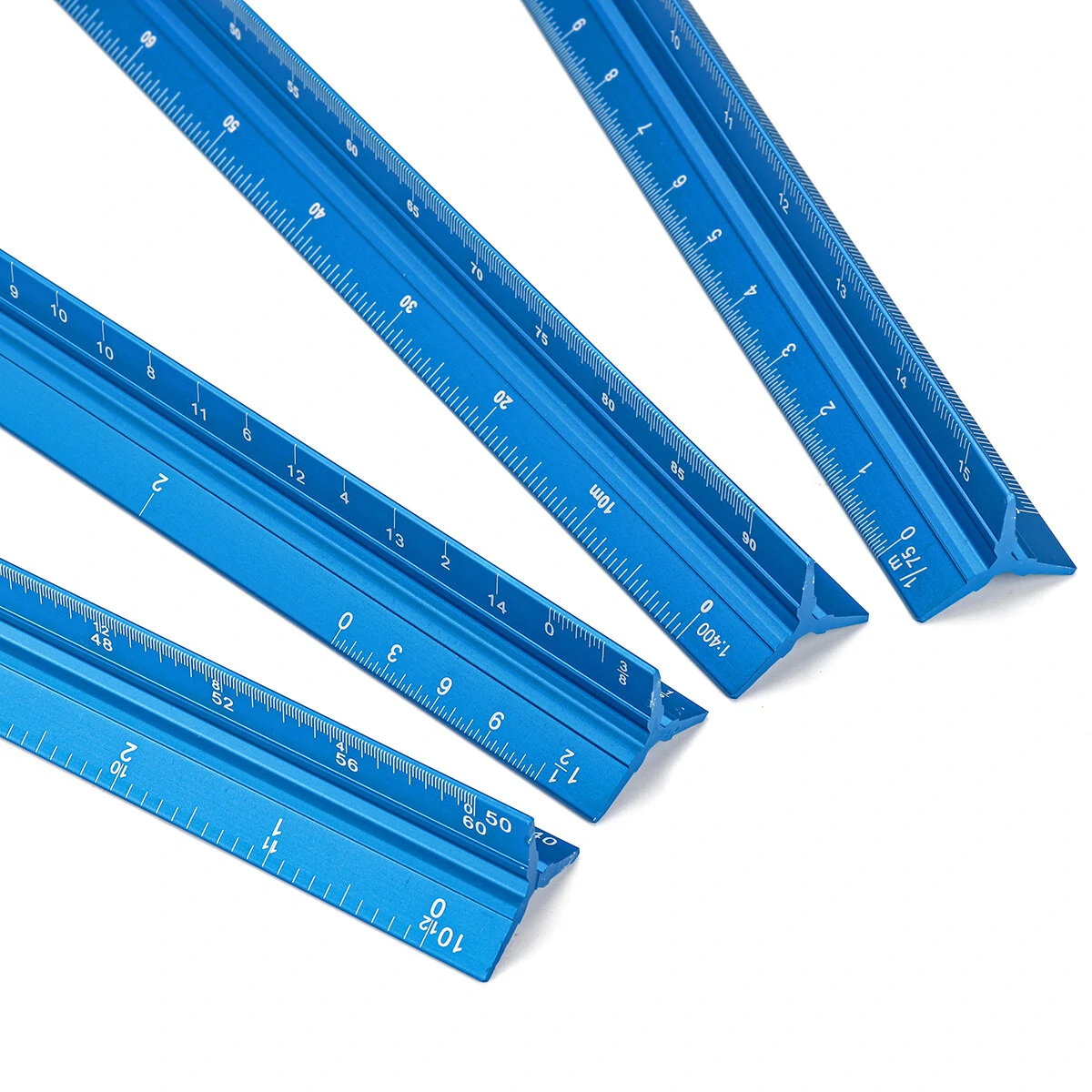 Aluminum Alloy Three Edged Ruler - Laser Engraved for Precision | Inch & CM Scale - Image 3