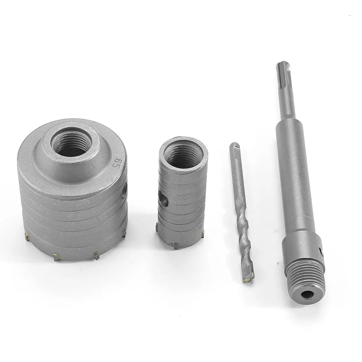 30mm & 65mm Concrete Hole Saw Kit - SDS Plus Shank Drill Bit Set with Wrench - Image 3