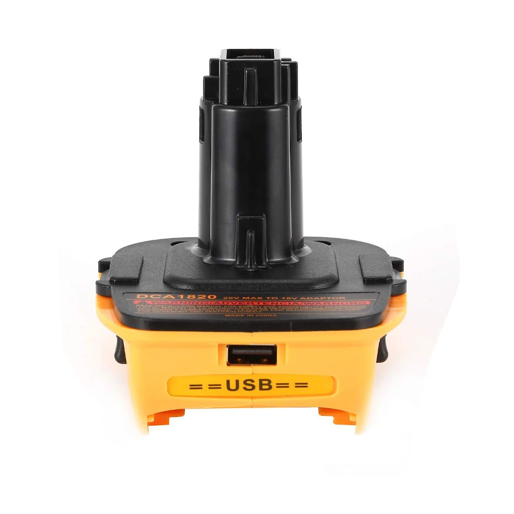 DeWalt 20V to 18V Battery Adapter with USB - For DCB204 DCB205 DCB206 DCB606 - Image 2
