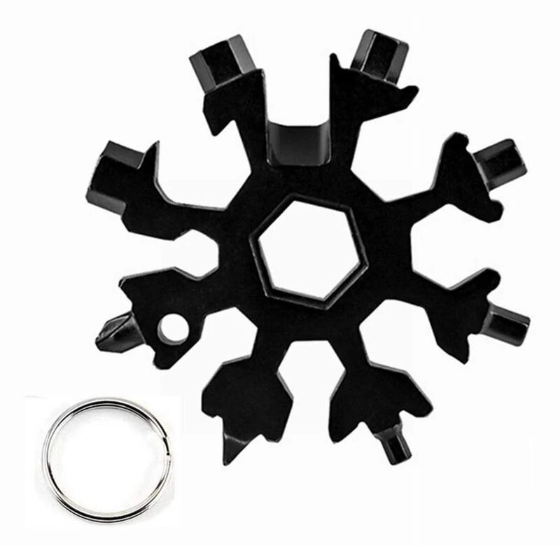 Multifunctional EDC Octagonal Snowflake Wrench - 8-in-1 Multi-Tool for Survival & Repair - Image 3