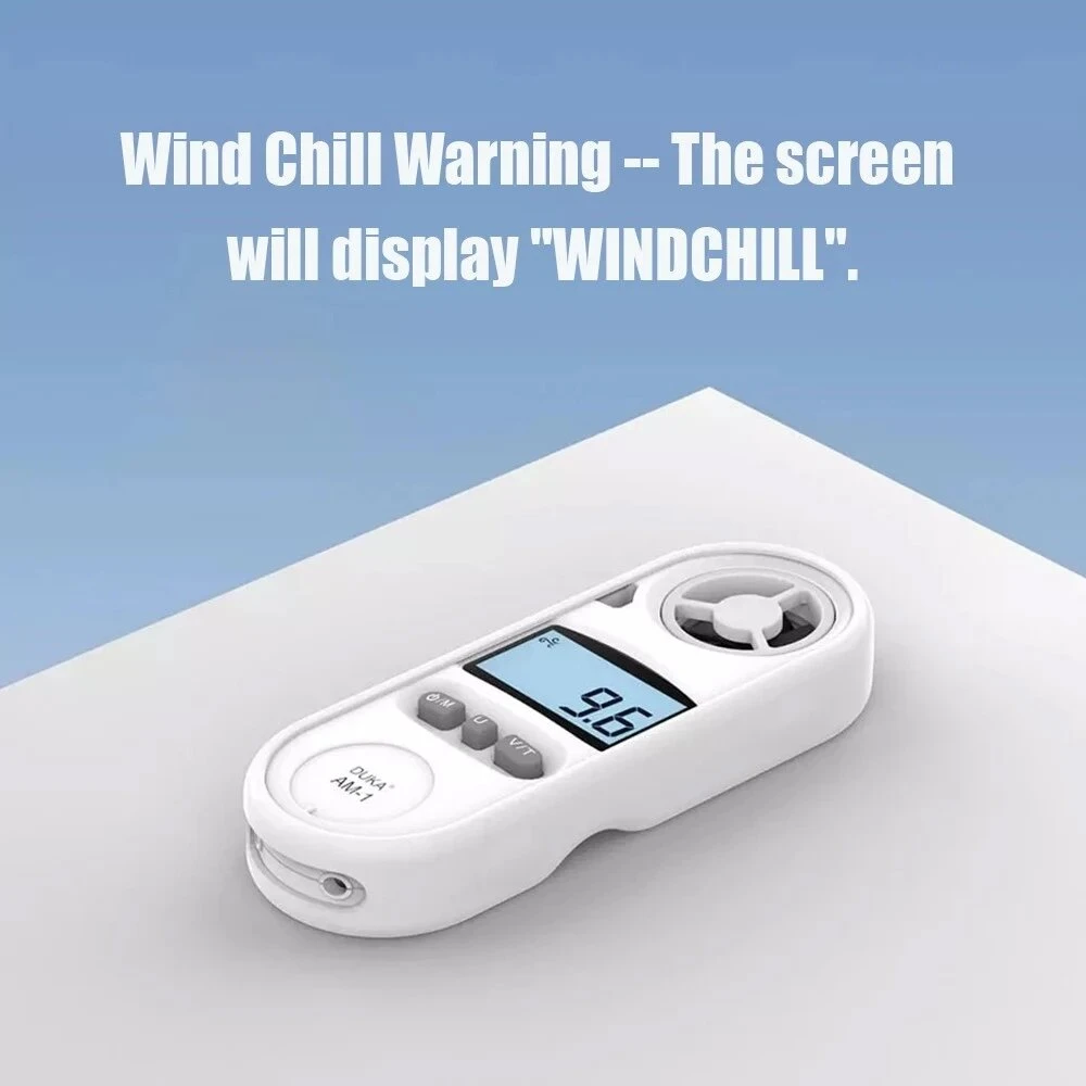DUKA AM-1 Digital Anemometer | Wind Speed Meter 0.3-30m/s | -10 to 45°C Temp Tester - Image 2