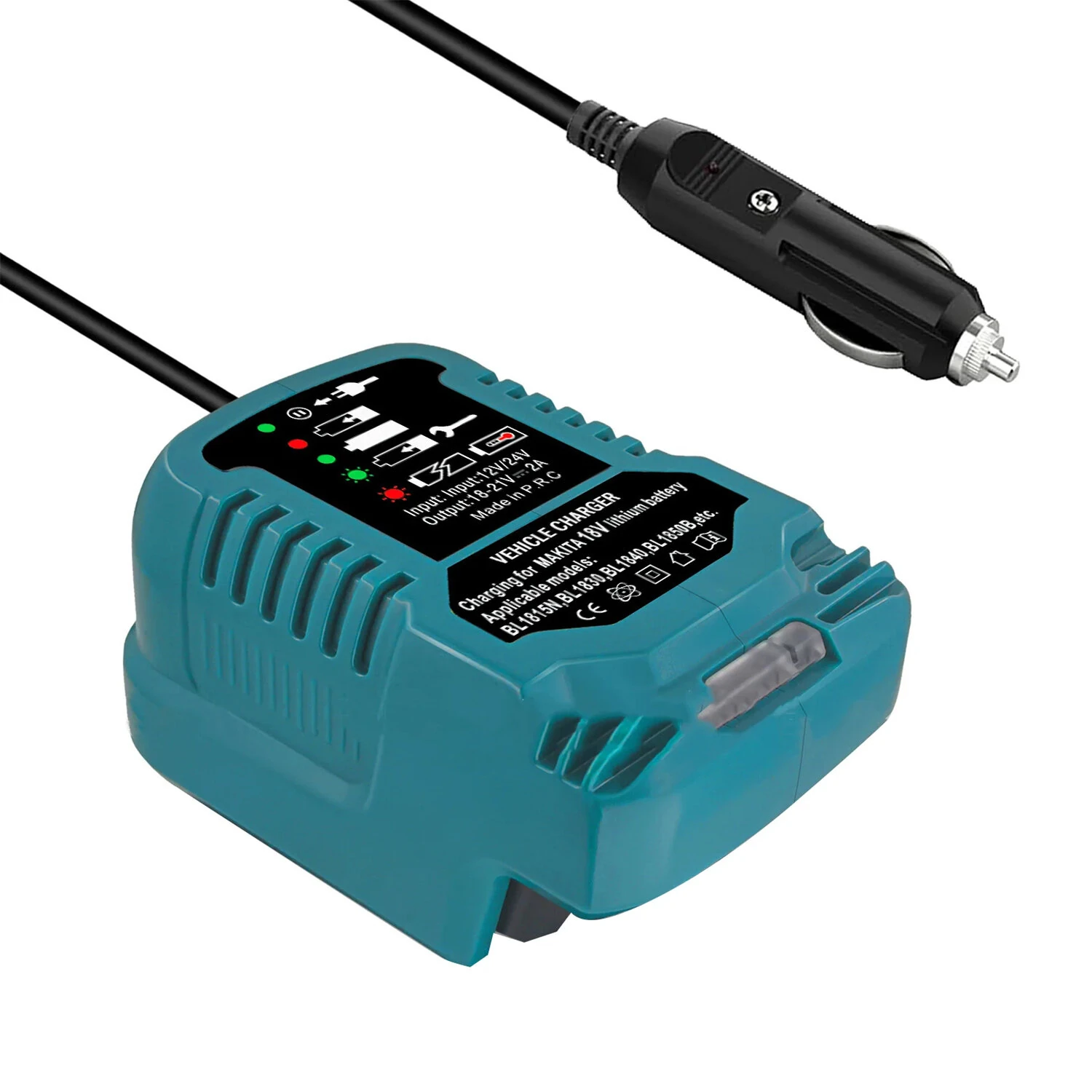DC 12V/24V Car Charger for Makita 18V LXT BL1815 BL1830 BL1860 Batteries | Portable - Image 2