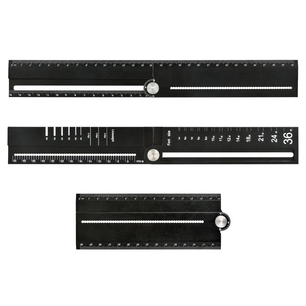 Multifunctional Aluminum Alloy Ruler - High Precision 0.1cm Measuring Tool | Angle Ruler & Compass - Image 2