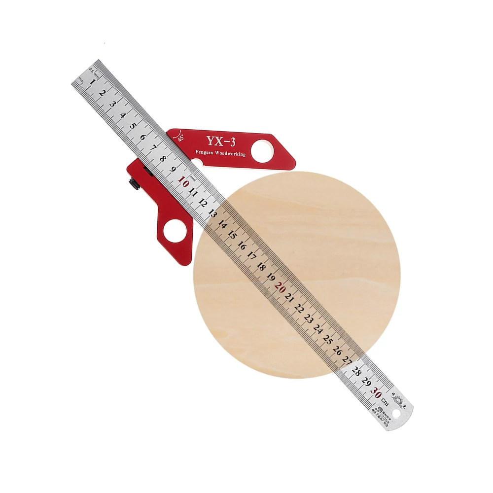 YX-3 Woodworking Square Center Scriber | 300mm with Metric Inch Ruler - Image 4