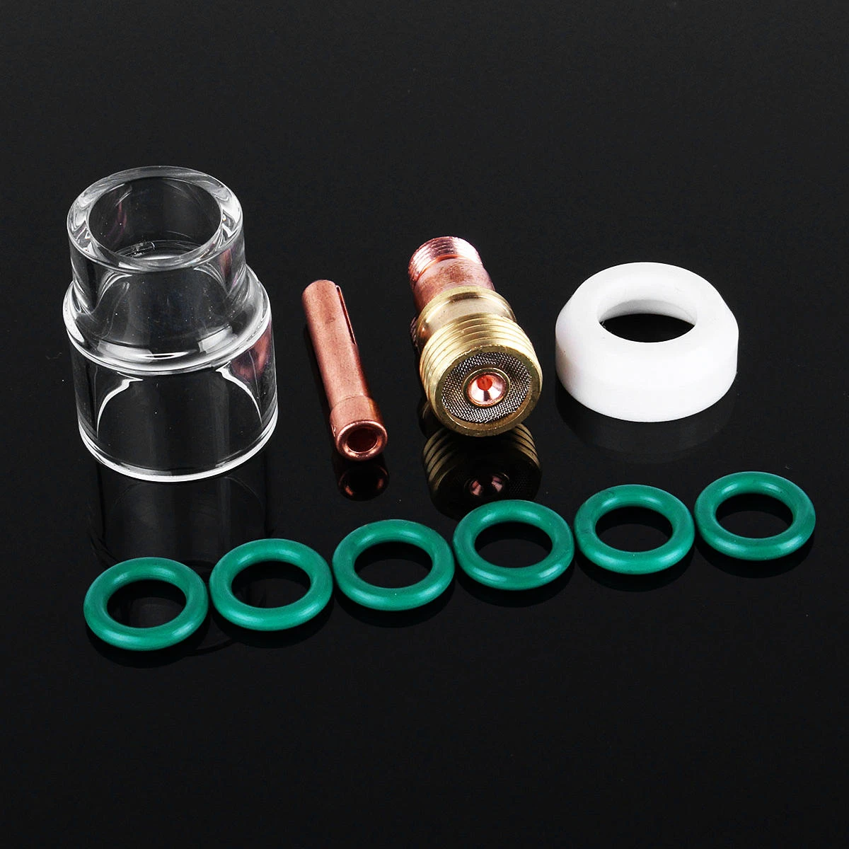 10Pcs 1.6mm TIG Welding Stubby Gas Lens Kit - #12 Pyrex Cup for WP-17/18 Torch - Image 4