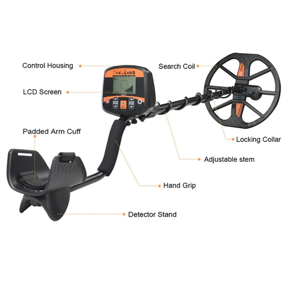 TX-960 Metal Detector | High Sensitivity Waterproof Coil, LCD Display for Treasure & Jewelry - Image 4