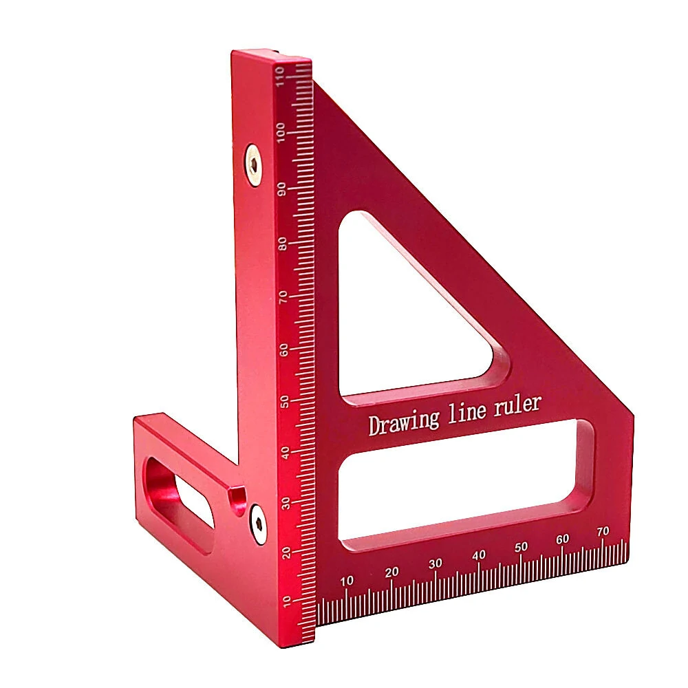 Aluminum Alloy Woodworking Square Protractor | Miter Triangle Ruler for Carpentry - Image 5