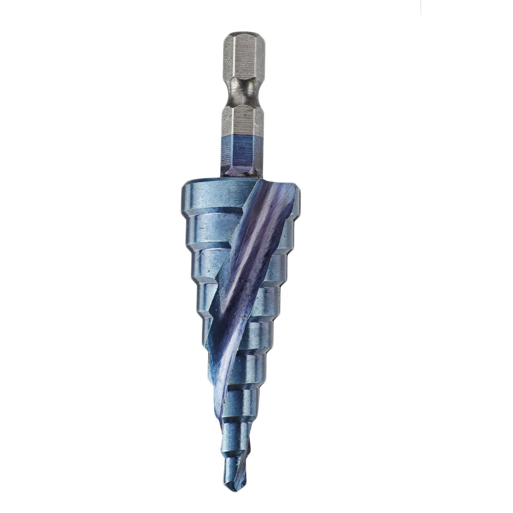 Drillpro 3Pcs HSS Step Drill Bit Set - 4-32mm Hex Shank | Blue-Plated - Image 3