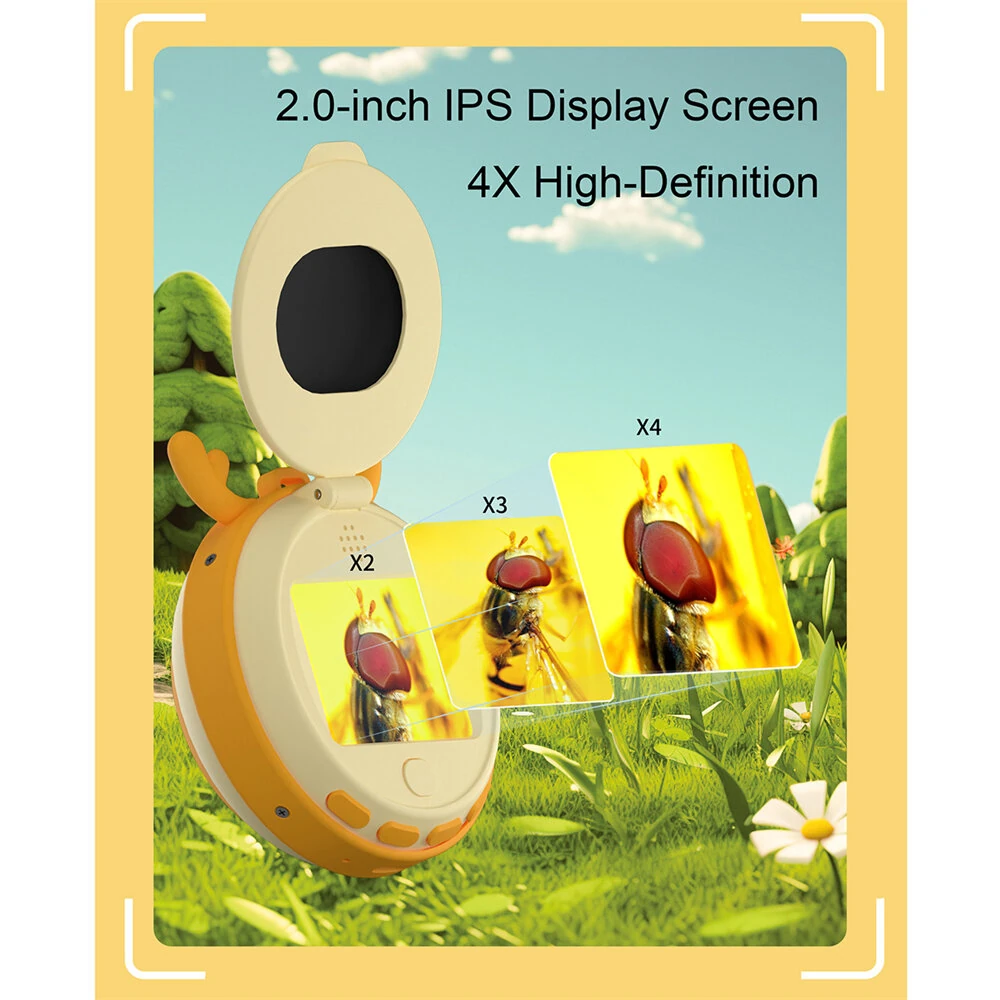 HM020F Portable Digital Microscope - 2 Inch IPS Screen | 7 LED Lights | Type-C Interface - Image 2