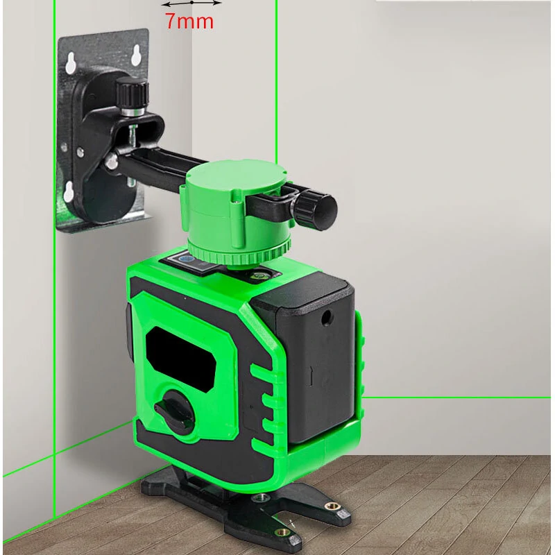 360 Degree Rotary 12-Line Green Laser Level | Self-Leveling Horizontal Cross - Image 3