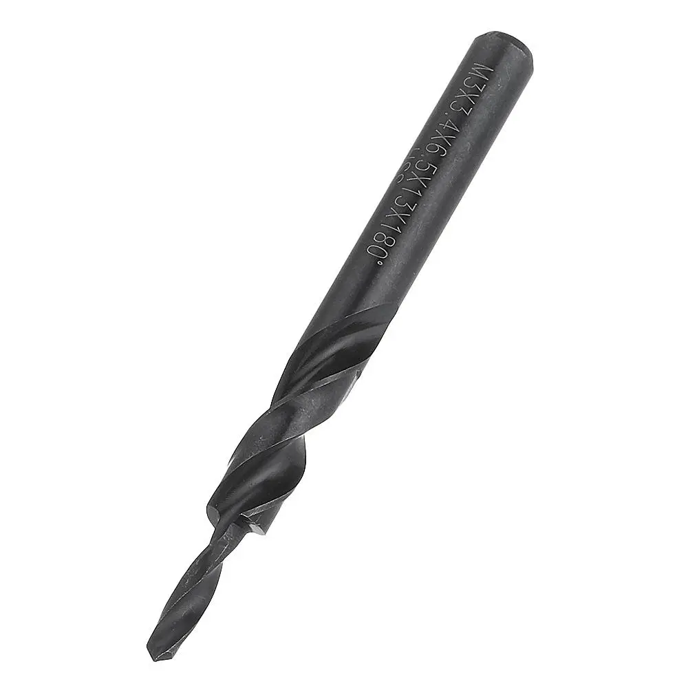 Drillpro M3-12 HSS Twist Step Drill Bit | 180 Degree Two-Stage Countersink - Image 2