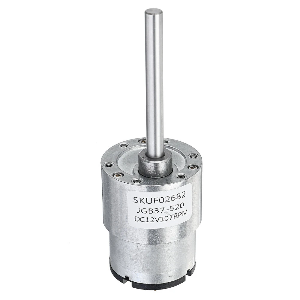 JGB37-520 12V DC Gear Motor - 107RPM 6MM Long Shaft Geared Reducer - Image 5