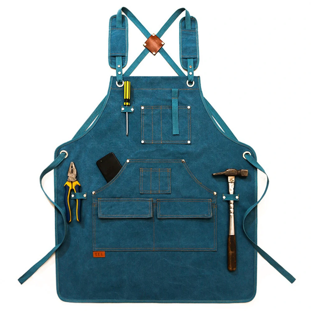 Enduring Multi-Pocket Canvas Apron for Hairstylists & Woodworkers | Router Table Plate - Image 3