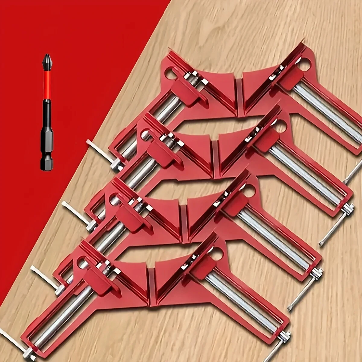 4PCS 90 Degree Right Angle Clamp - Reinforced Aluminum Alloy for Woodworking & Glass Aquarium DIY - Image 2