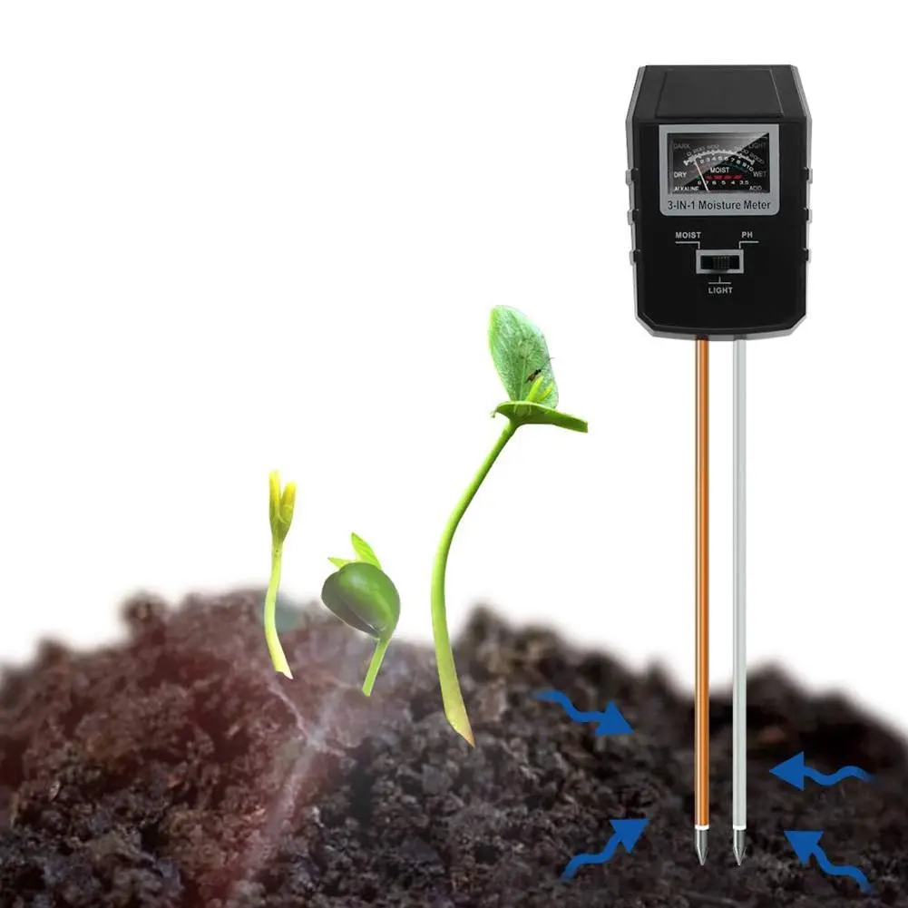 3-in-1 Soil pH Meter | Moisture, Light & pH Tester for Indoor Plants & Garden - Image 2