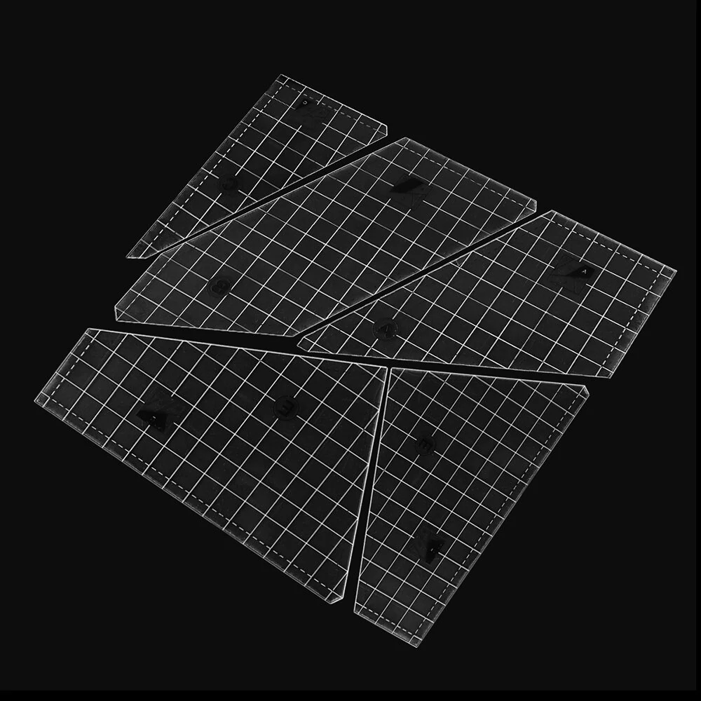 3-5Pcs Grid Sewing Ruler Template Kit | Hollow Square for Patchwork & DIY - Image 5