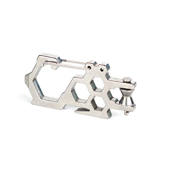 Stainless Steel EDC Carabiner Tool - Multifunction Hook & Bottle Opener - Image 3