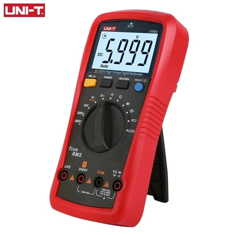 UNI-T UT892 True RMS Digital Multimeter | 2000V AC DC Voltmeter & Capacitor Tester - Image 3