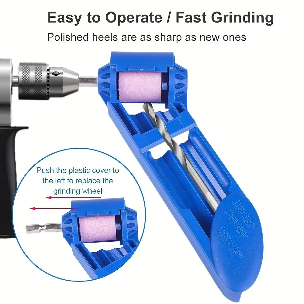 Diamond Drill Bit Sharpener | Hand Drill Grinding Tool with Polishing Wheel - Image 2