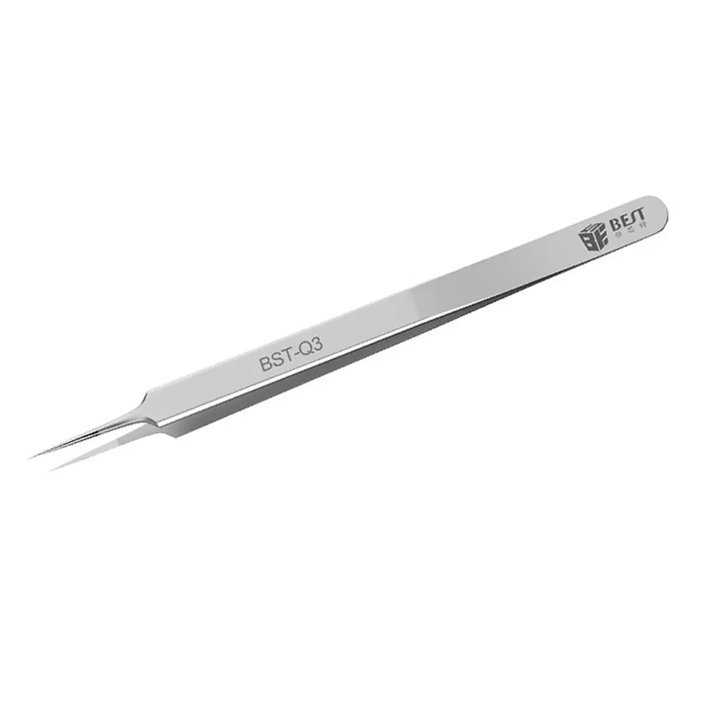 BEST BST-Q3 Fly Wire Tweezers | 0.01mm Straight Stainless Steel | BGA Motherboard Repair Tool - Image 3