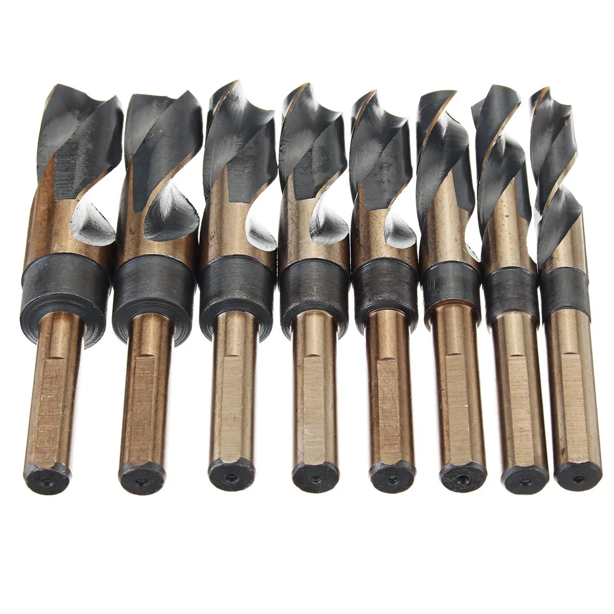 8pcs 1/2 Inch HSS Twist Drill Bit Set | Round Shank for Metal & Wood - Image 3