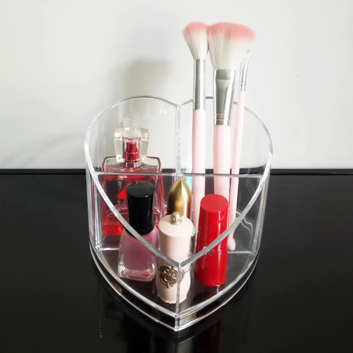 Acrylic Makeup Organizer Box - Clear Cosmetic Jewelry Case with Drawers - Image 4