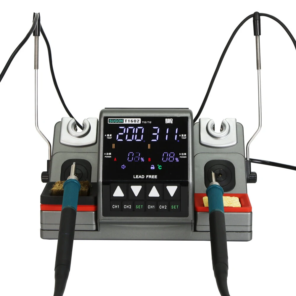 SUGON T1602 Soldering Station - Dual Rework Station for Phone PCB & SMD Repair - Image 4