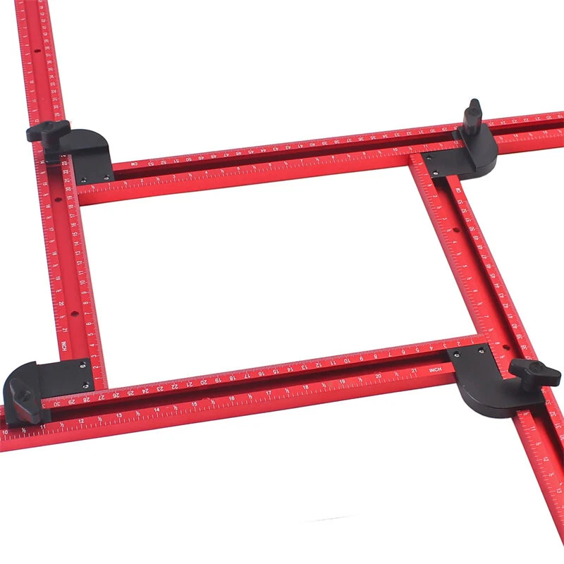 Adjustable Aluminum Router Jig Frame - 53cm Square Template Guide for Woodworking - Image 3